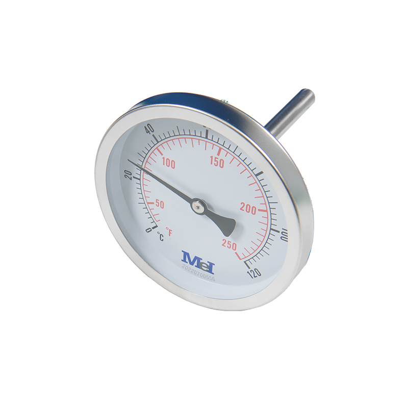 Edelstahlthermometer (V2A) Ø 100 mm, 100 mm Länge