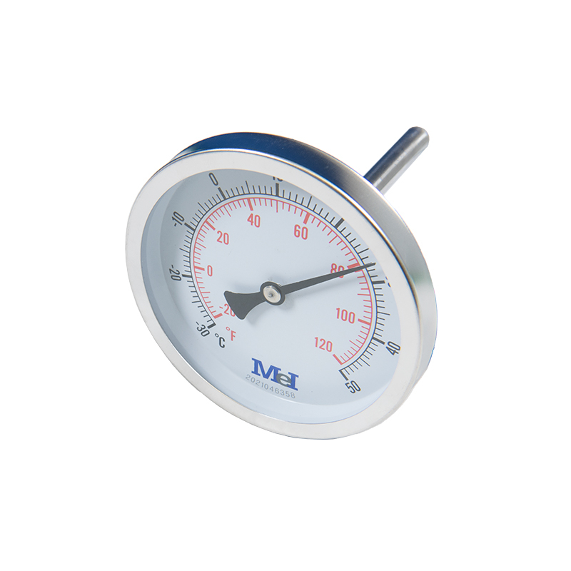 Edelstahlthermometer (V2A) Ø 100 mm, 100 mm Länge