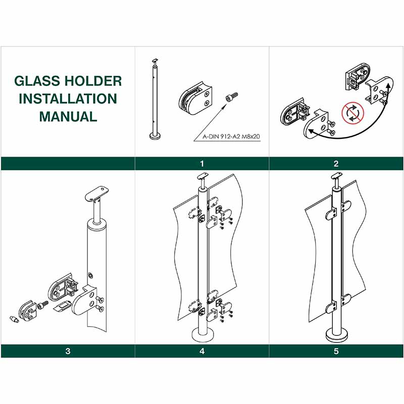 Gummieinlage halbrund für Glashalter